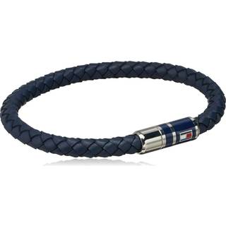 Tommy Hilfiger M?nds smykker flettet l?derarmb?nd Farve: Navy (Model: 2790294)
