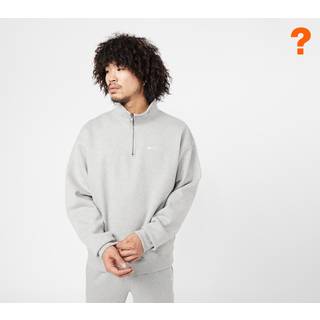 Nike Solo Swoosh-overdel med 1/4 lynlås til mænd - grå