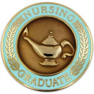 Pinmarts sygeplejekandidat Lamp of Knowledge Circle Teal Emalje Lapel Pin