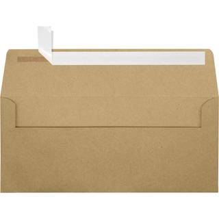 Luxpaper #10 Business Convolles | Peel & Press | 4 1/8 """" x 9 1/2 """" | Supermarkedspose brun | 70 lb. Tekst | 50 Antal