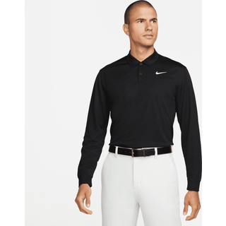 Nike Dri-FIT Victory-golfpolo med lange ærmer til mænd - sort - XXL