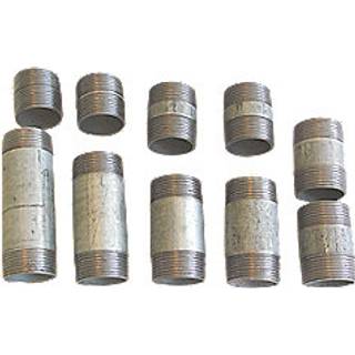 Nippelrør Galvaniseret 1" pose à 10 stk blandede