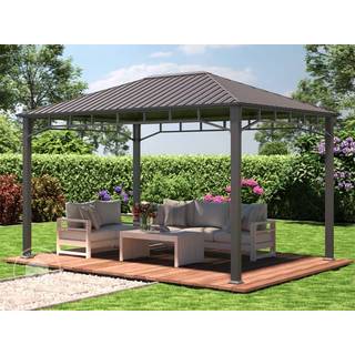 3x4m, hardtop havepavillon, uden sidegardiner - (301352)