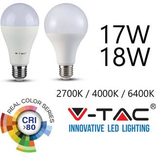 18W LED pære - E27, A80, 230V - Kulør : Varm