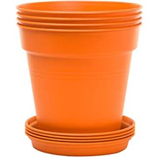 Mintra Home Garden Pots 4PK (Orange 13 cm diameter (5in))