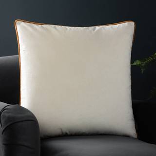 Paoletti Riva Paoletti Ecru/Orange 55 x 55cm Meridian Velvet Cushion