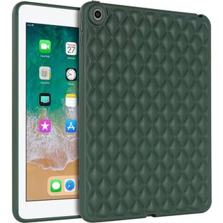 iPad 9.7 (2018-2017) / iPad Air 2 Fleksibelt Plastik Bagside Cover - Rhombe Design - Grøn
