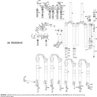 ROCKSHOX Seal head, rebound damper, motion control For SID, Reba