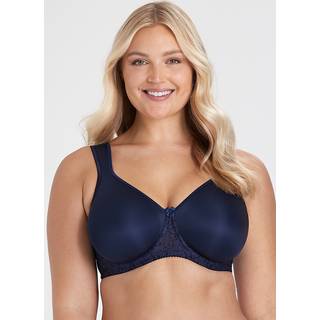 Miss Mary Smooth Lacy T-shirt Bra - Darkblue - B 80