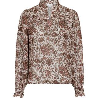 Rhia Vintage Paisley Bluse, Beige, 36