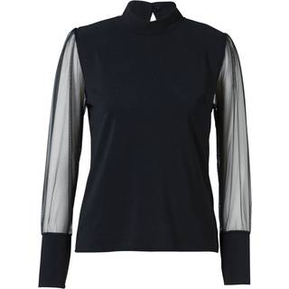 Nü Denmark Safina Mesh Bluse Sort-XL