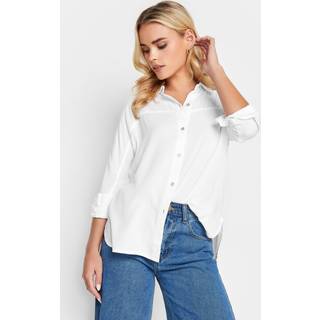 PixieGirl Petite PixieGirl Petite White Longsleeve Viscose Shirt