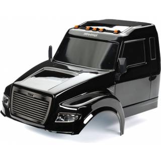 Traxxas - TRX8823X - Body, TRX-6® Ultimate RC Hauler, black (painted, decals applied) (includes headlight & roof light housings, side mirrors)