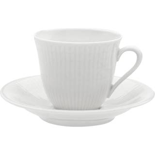 Swedish Grace kaffekop med underkop 16 cl, snö
