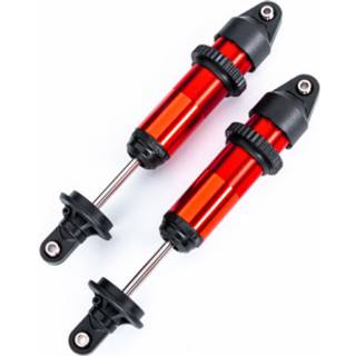 Traxxas - TRX7861R - Shocks, GTX, medium (aluminum, red-anodized) (fully assembled w/o springs) (2)