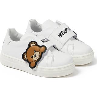 Moschino Kids Logo leather sneakers - white - EU 36