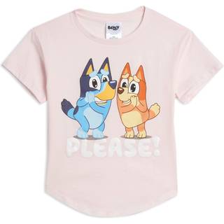 Bluey Bingo Big Girls Graphic T-Shirt Light Pink 10-12