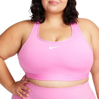 Nike Swoosh-sports-bh med medium støtte til kvinder (plus size) - rød - 2X