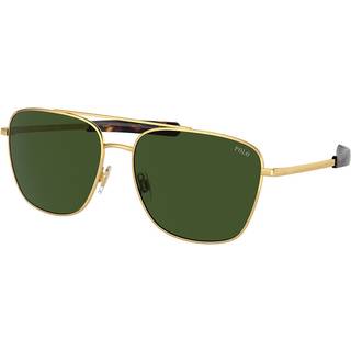Polo Ralph Lauren Mand PH3147 941171 Solbriller Metal Guld Grøn Pilot Normal