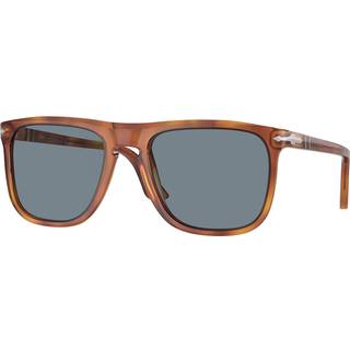 Persol Unisex PO3336S 96/56 Solbriller Acetat Brun Blå Pilot Normal Antiblænding