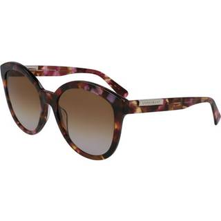 LONGCHAMP Kvinde LO671S 690 Solbriller Plast Rosa Brun Rund Skygge