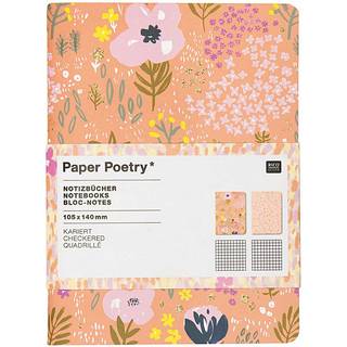 Paper Poetry Notizbücher Crafted Nature rosa A6 40 Seiten 2 Stück - Rosa