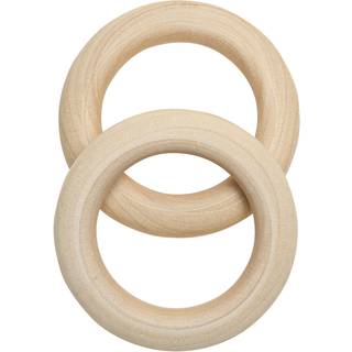 Go Handmade Træringe, D55 mm, 10 mm tyk, 2 stk Indhold: 2 stk træringe Størrelse: Diameter 55 mm, tykkelse 10 mm Kort om produktet: Træring til hjemmelavede projekter såsom rangler.