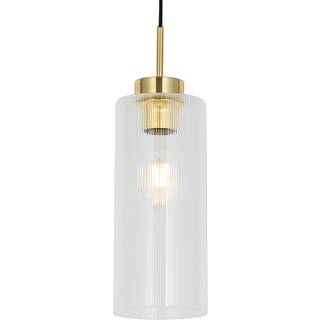 Art Deco pendellampe guld med glas - Laura