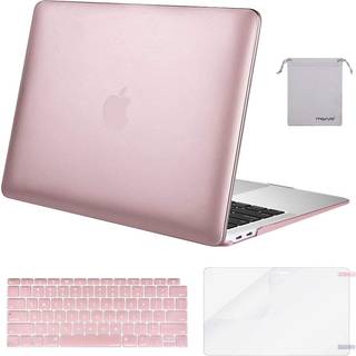 Mosiso kompatibel med MacBook Air 13 inch Case 2022 2021-2018 Slip A2337 M1 A2179 A1932 Plastic Hard Shell & Keyboard Cover & Screen Film & Stora