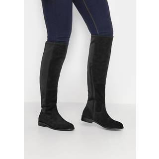 Lts Black Over The Knee 50/50 Suede Boot In Standard Fit Standard > 11 Lts | Tall Women's Women's Boots - Standard 11