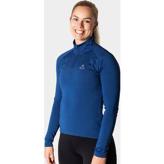 RE-LIITE 1/4 ZIP SHIRT (WOMEN) - Blue melange