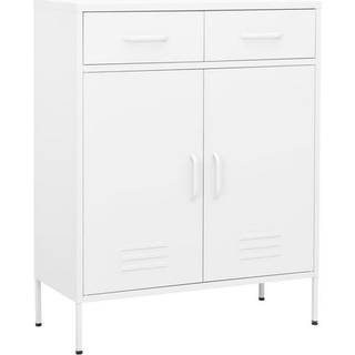 opbevaringsskab 80x35x101,5 cm stål hvid
