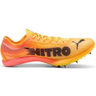Puma EvoSPEED Distance Nitro Elite+ 4 Spike Shoes - Orange, Black, Size 8.5 - orange