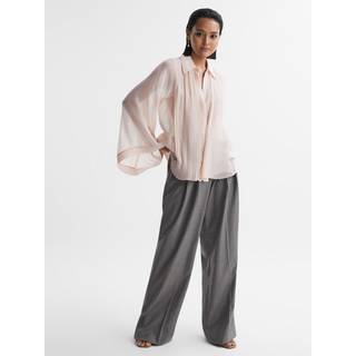 Reiss Magda Plisseret bluse med blusset ærme36
