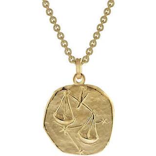 trendor 39070-10 Waage Sternzeichen Ø 20 mm Herren-Halskette Gold auf Silber