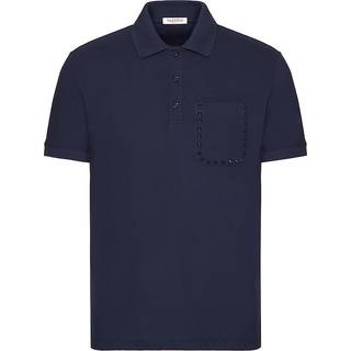 Valentino Rockstud cotton polo shirt - blue - EU 52