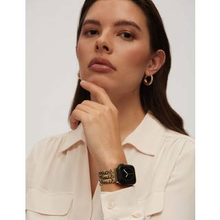 Anne Klein Fashion Chain armb?nd til Apple Watch Secure Justerable Apple Watch Band -udskiftning Passer til de fleste h?ndled