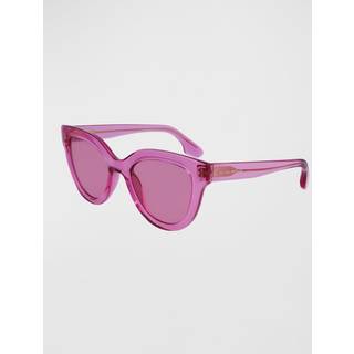 Victoria Beckham Kvinde VB649S 601 Solbriller Acetat Rosa Rosa Pantos Normal Fotokromatisk