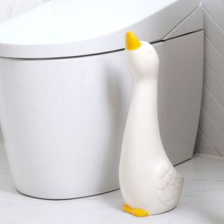 Duck keramisk toiletb?rsteholder med plastb?rste indstillet af lokkemiddel