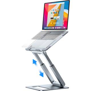 Laptop Stand til skrivebord Justerbar h?jde Ergonomisk sidestand Computer Stand for god holdning Aluminium St?ende Laptop Riser til beskyttelse a