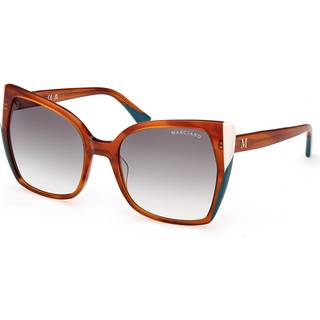 Guess by Marciano Kvinde GM0831 56B Solbriller Acetat Havana Røg Sommerfugl Normal
