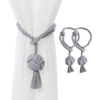 Jqwupup 2 Pack Rustic Curtain Tiebacks - Udend?rs gardin Drapery Holdbacks Holders - H?ndstrikning Bomuldstov Drape Bind til ren og m?rkl?gningsg