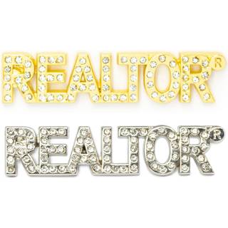 Ejendomsm?gler Ejendomsm?gler Brand Crystal Lapel Pin smykker (m?gler - s?lv)