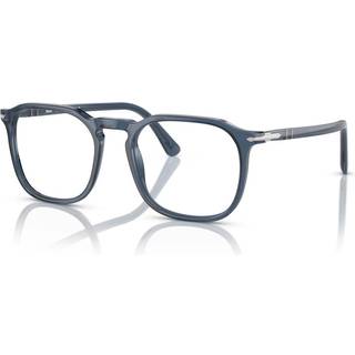 Persol Unisex PO3337V 1197 Optiske stel Acetat Blå Transparent Pantos Normal