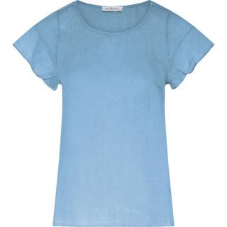 IN FRONT Lino Bluse, Farve: Light Blue, Størrelse: S, Dame
