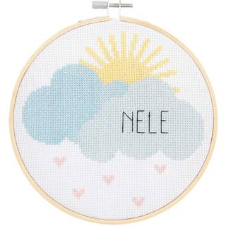 Stickpackung Geburtsbild Wolken
