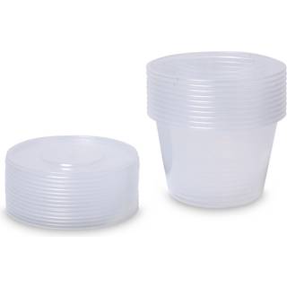 Genanvendelig madboks med låg 200ml / Ø9 x 6 cm - 10 stk.