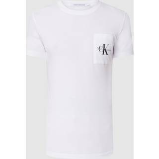 Slim Monogram Pocket T-shirt - White - XS