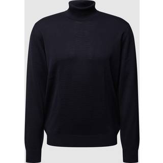 Maerz Herren Rollkragenpullover blau unifarben