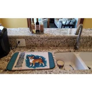 """" Caroline's Treasures MH1011DDM Chihuahua Totem Dish-Drying-Mats 14x21 Multicolor """"